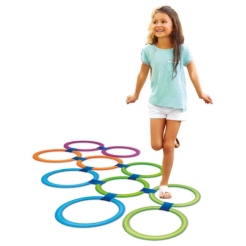 Buitenspeelgoed - Hinkelringen Set Van 10 Incl. 10 Koppelstukken 2 Buitenspeelgoed - Hinkelringen Set Van 10 Incl. 10 Koppelstukken - Afbeelding 2