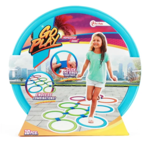 Buitenspeelgoed - Hinkelringen Set Van 10 Incl. 10 Koppelstukken 4 Buitenspeelgoed - Hinkelringen Set Van 10 Incl. 10 Koppelstukken - Afbeelding 4