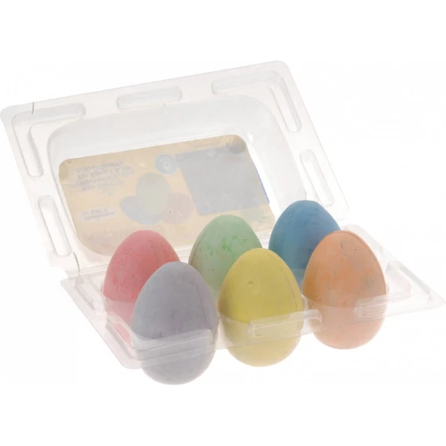 Buitenspeelgoed, Stoepkrijt - Stoepkrijt Eieren, 6 St. 1 Buitenspeelgoed, Stoepkrijt - Stoepkrijt Eieren, 6 St.