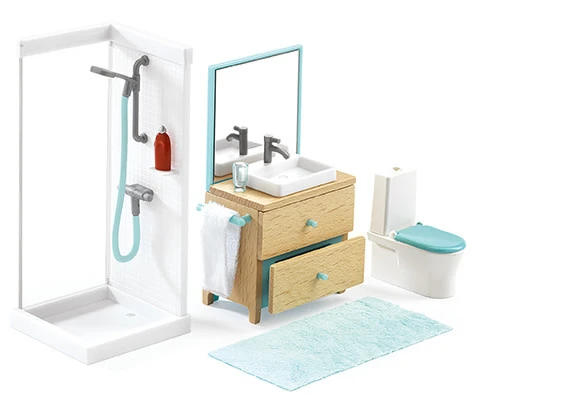 Djeco Djeco Poppenhuis - De Badkamer 1 Djeco Djeco Poppenhuis - De Badkamer