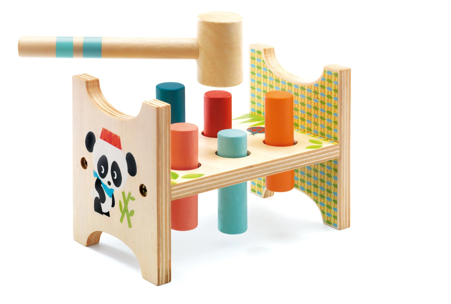 Djeco Houten Speelgoed - Houten Hamerbank Junzo Taptap, 18M+ 1 Djeco Houten Speelgoed - Houten Hamerbank Junzo Taptap, 18M+