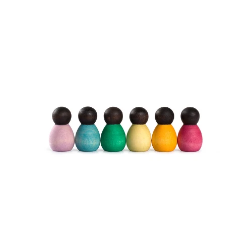 Grapat Donkere Baby Poppetjes 6st (Dark Baby Nins) 2 Grapat Donkere Baby Poppetjes 6st (Dark Baby Nins) - Afbeelding 2