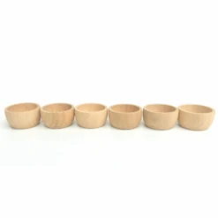 Grapat Grapat Houten Speelgoed - Houten Bakjes Naturel, 6st. (Bowls)
