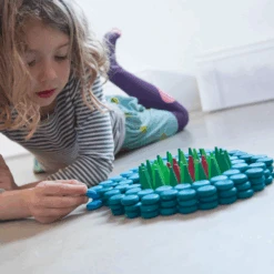 Grapat Grapat Loose Parts: Houten Munten Blauw, 36st. (Mandala Blue Coins) -Speelwereld Aanbiedingen Winkel grapat grapat loose parts houten munten blauw 36st 4