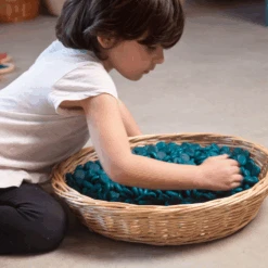 Grapat Grapat Loose Parts: Houten Munten Blauw, 36st. (Mandala Blue Coins) -Speelwereld Aanbiedingen Winkel grapat grapat loose parts houten munten blauw 36st 6