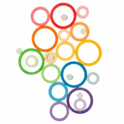 Grapat Grapat Loose Parts: Houten Regenboogringen, 6 Sets (Nest Rings) -Speelwereld Aanbiedingen Winkel grapat grapat loose parts houten regenboogringen 6 2