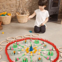 Grapat Houten Kegels Groen, 36st (Mandala Small Green Cones) -Speelwereld Aanbiedingen Winkel grapat houten kegels groen 36st mandala small gree 4