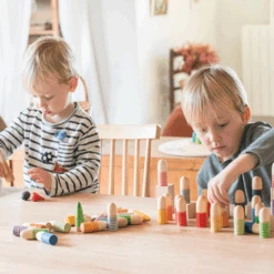 Grapat Houten Poppetjes 'Brots' Gekleurd, 18st. (Brots) -Speelwereld Aanbiedingen Winkel grapat houten poppetjes brots gekleurd 18st brots 5