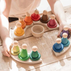 Grapat Houten Ringen Gekleurd 12st. (12 X Rings Waldorf) 7 Grapat Houten Ringen Gekleurd 12st. (12 X Rings Waldorf) -Speelwereld Aanbiedingen Winkel grapat houten ringen gekleurd 12st 12 x rings wald 3