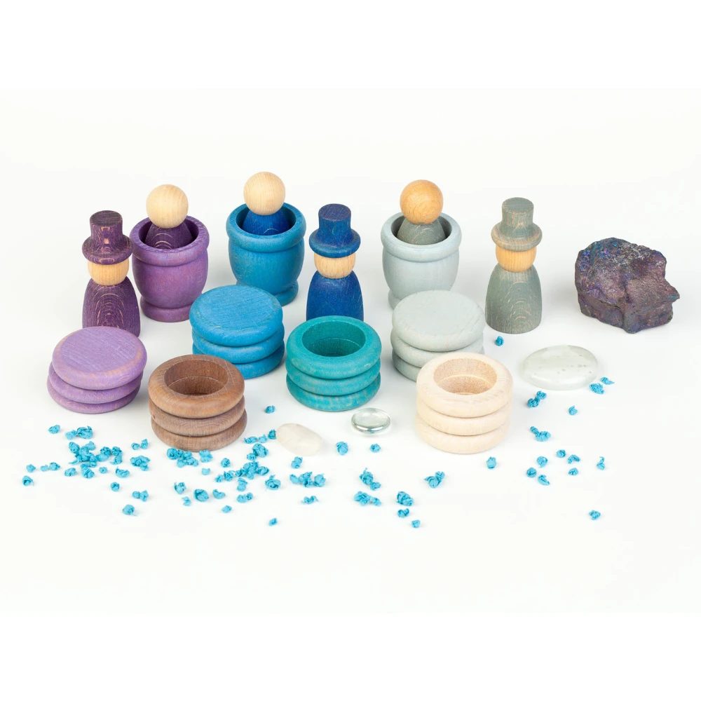 Grapat Houten Winter Poppetjes Met Ringen En Schijven (Nins Winter) 2 Grapat Houten Winter Poppetjes Met Ringen En Schijven (Nins Winter) - Afbeelding 2