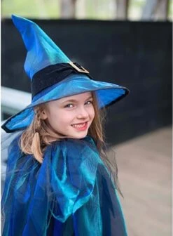 Great Pretenders (UA) Heksen Cape Met Hoed Blauw - Maat US 5-6 -Speelwereld Aanbiedingen Winkel great pretenders ua heksen cape met hoed blauw maa 3