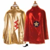 Great Pretenders Verkleedkleding - Omkeer Cape, Rood/goud (5-6 Jaar)