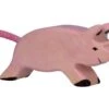 Holztiger Boerderij: biggetje lopend 8x2x4cm, hout