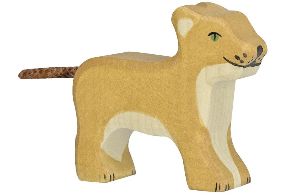 Holztiger Wildernis: leeuw klein, staand 6x2x7cm, hout 1 Holztiger Wildernis: leeuw klein, staand 6x2x7cm, hout