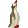 Holztiger Zeedieren: pinguin klein, kop omhoog 3x2x8cm, hout