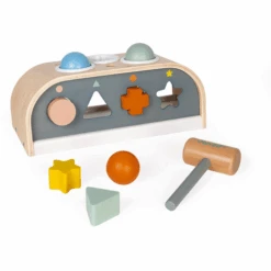 Janod Houten Speelgoed - Sweet Cocoon Hamerbank En Vormenstoof