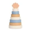 Jollein Houten Speelgoed - Houten Stapeltoren Schelp Blauw (shell Blue)