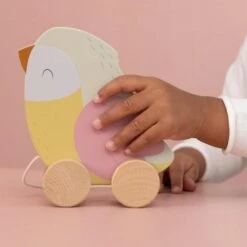 Little Dutch Houten Speelgoed - Houten Trekfiguur Vogel Flowers & Butterflies -Speelwereld Aanbiedingen Winkel little dutch houten speelgoed houten trekfiguur vo 3