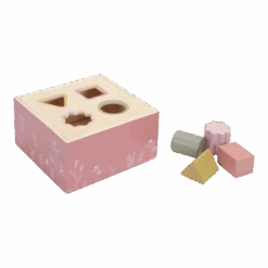 Little Dutch Houten Speelgoed - Houten Vormenstoof Bloemen Roze (Wild Flowers)