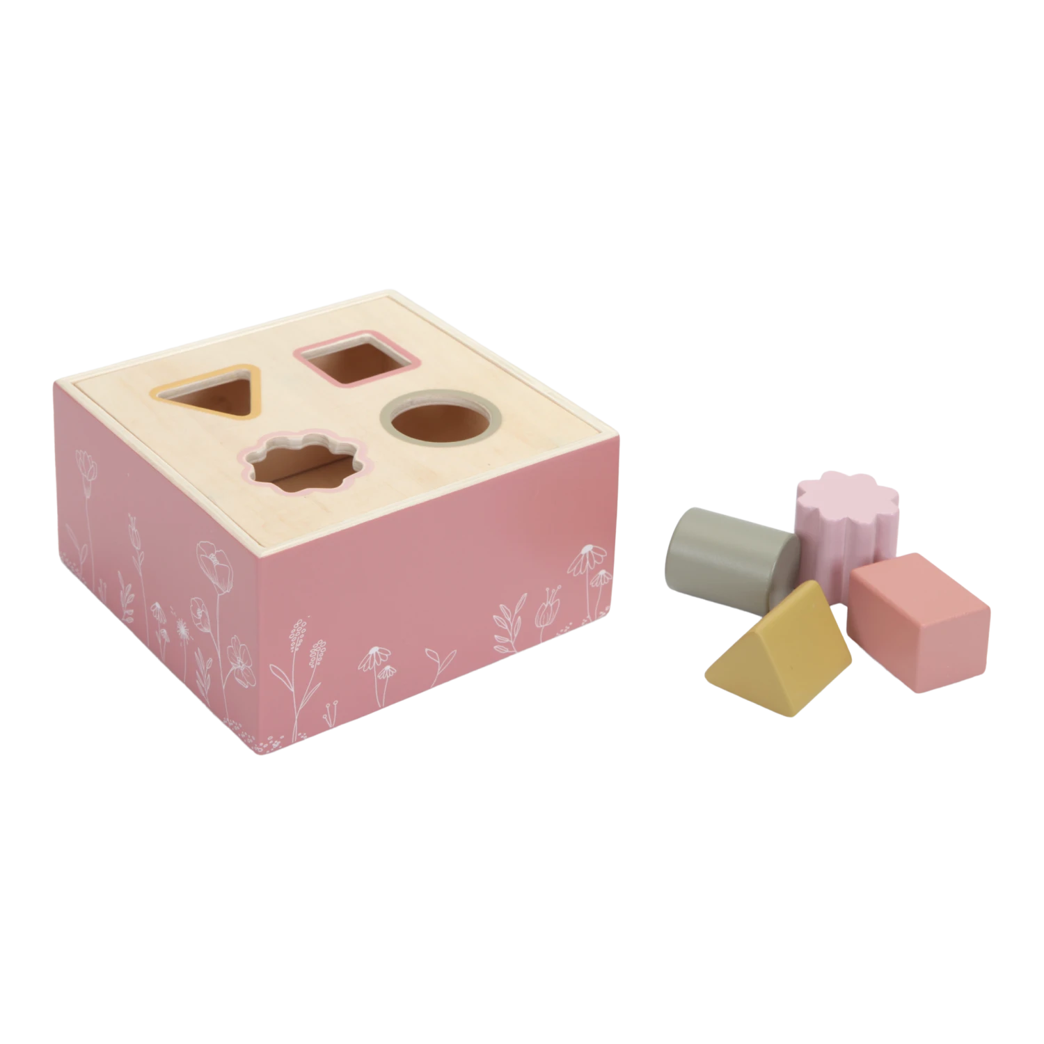 Little Dutch Houten Speelgoed - Houten Vormenstoof Bloemen Roze (Wild Flowers) 1 Little Dutch Houten Speelgoed - Houten Vormenstoof Bloemen Roze (Wild Flowers)