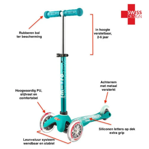 Microstep Mini Deluxe LED Groen 3 Microstep Mini Deluxe LED Groen - Afbeelding 3