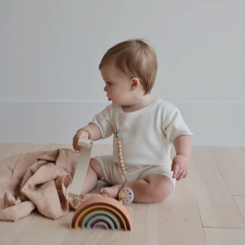 Mushie Babyspeelgoed - Stapeltoren Rainbow Hillside 2 Mushie Babyspeelgoed - Stapeltoren Rainbow Hillside - Afbeelding 2