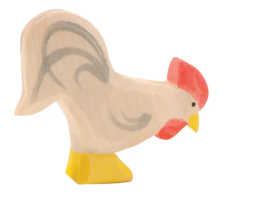 Ostheimer Ostheimer Houten Speelfiguren - Haan Wit 1 Ostheimer Ostheimer Houten Speelfiguren - Haan Wit