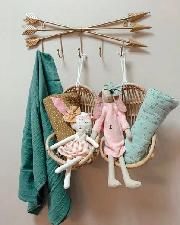 Poppie Toys Rotan Poppen Hangstoeltje Ei 2 Poppie Toys Rotan Poppen Hangstoeltje Ei - Afbeelding 2