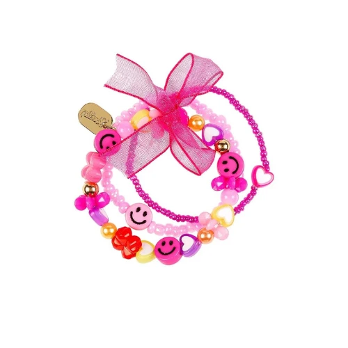 Souza! Kindersieraden - Armband Hortence Smiley Roze 1 Souza! Kindersieraden - Armband Hortence Smiley Roze