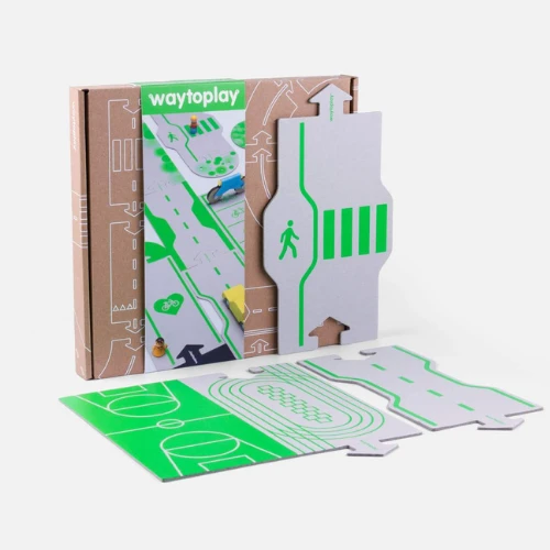 Way To Play Kartonnen Autobaan - Downtown 14-delig 1 Way To Play Kartonnen Autobaan - Downtown 14-delig