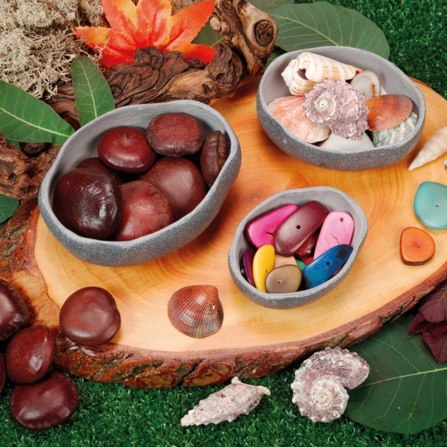 Yellow Door Stenen Schalen (rustic Bowls), Set Van 3 1 Yellow Door Stenen Schalen (rustic Bowls), Set Van 3